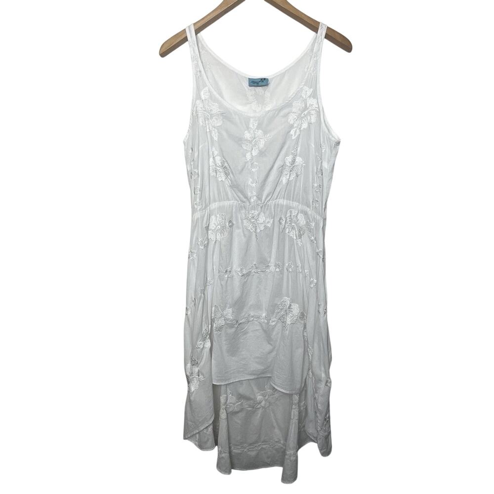 Letarte Cotton Embroidered Dress Women’s Sz Small Medium White Boho Cottagecore